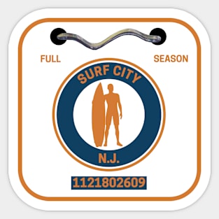 Surf City New Jersey Beach Badge Sticker